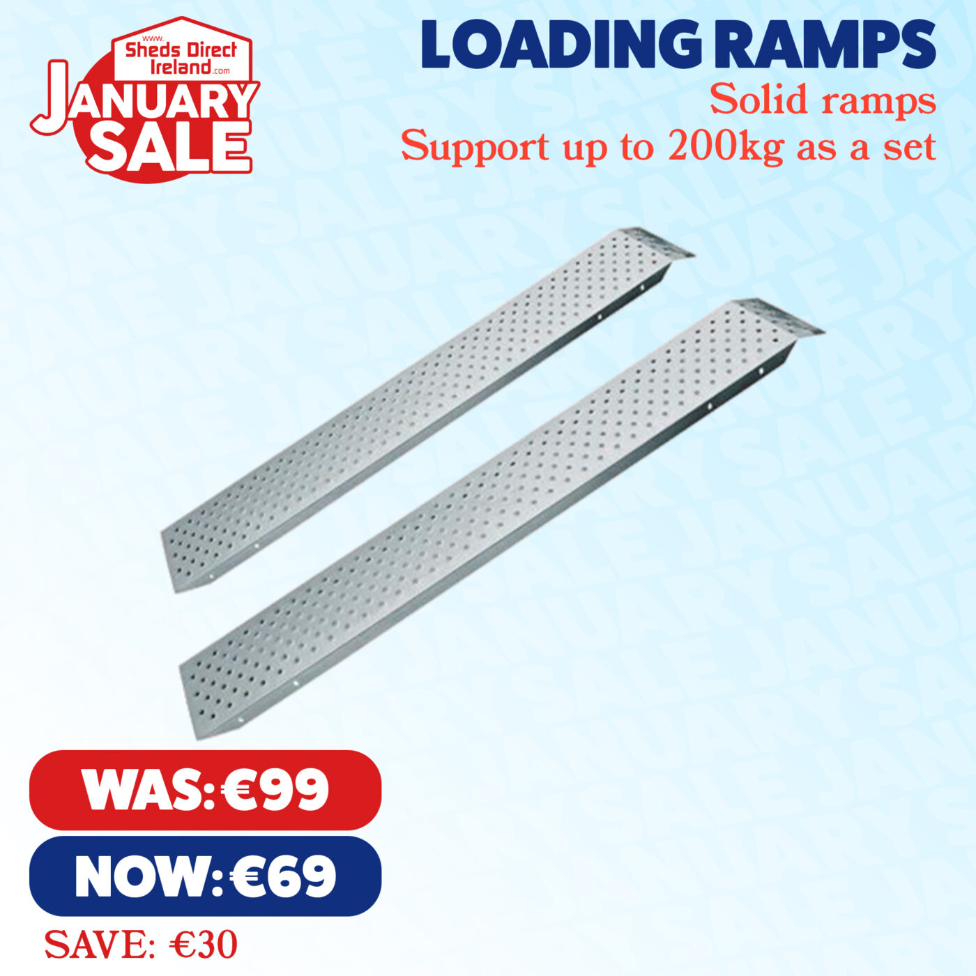 January Sale - solid loading ramps