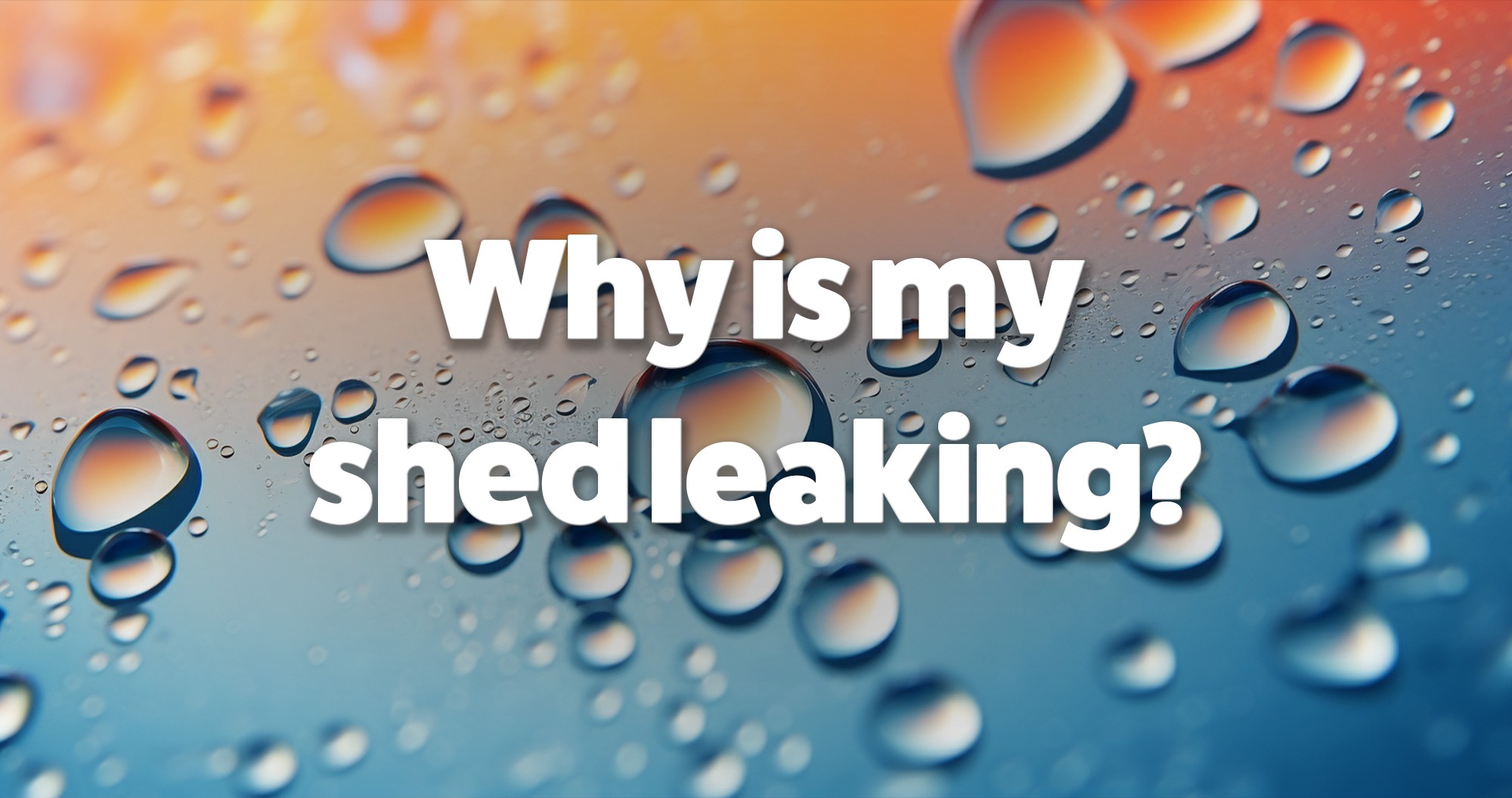Why is my shed leaking? Sheds Direct Ireland