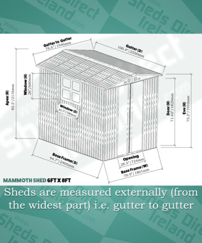 Mammoth shed 6ft dimensions