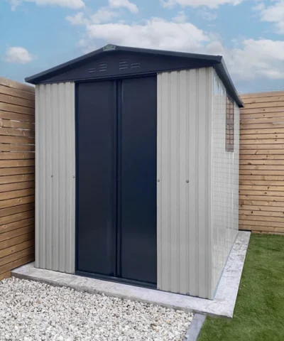 The Mammoth Shed 6ft wide x 8ft deep version in a garden in Naas