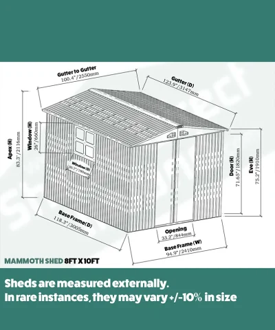 The Dimensions of the larger colossus shed