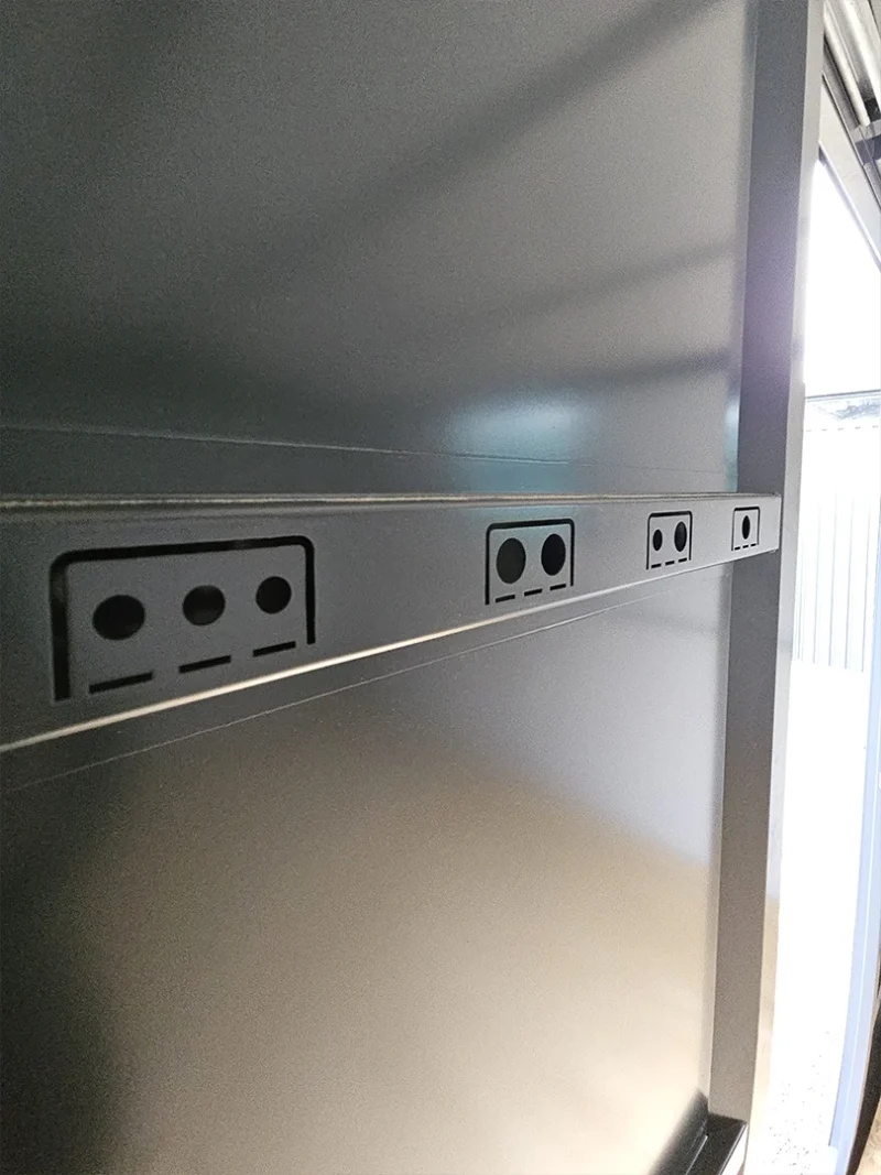 The built in tool hooks on the Mammoth Shed's doors