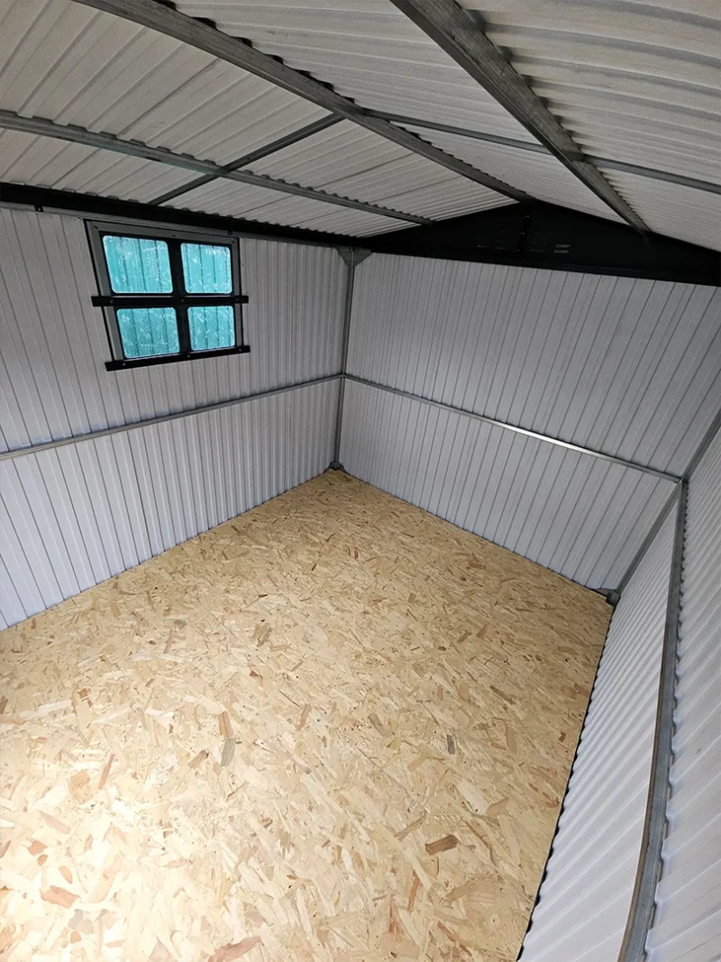 view from the door side of the shed, interior