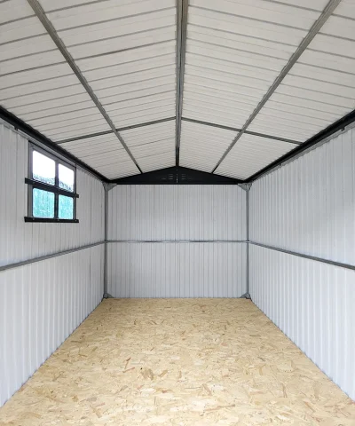 The interior of the mammoth shed, including window