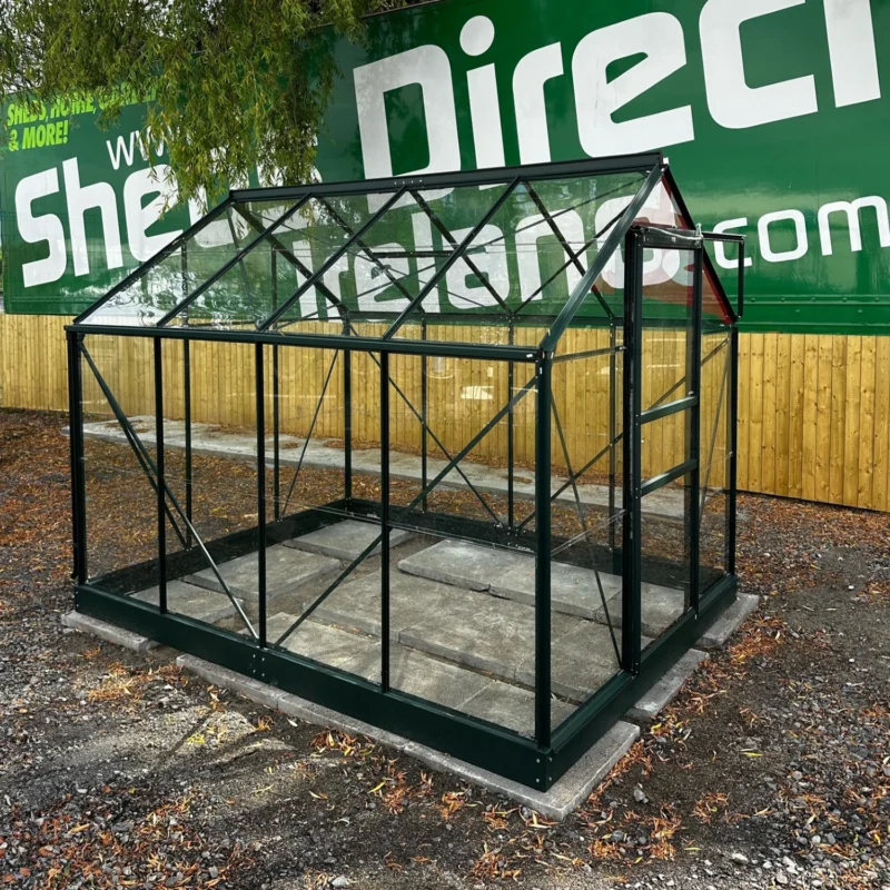 Side profile of the Serre greenhouse at the Naas Road Showroom