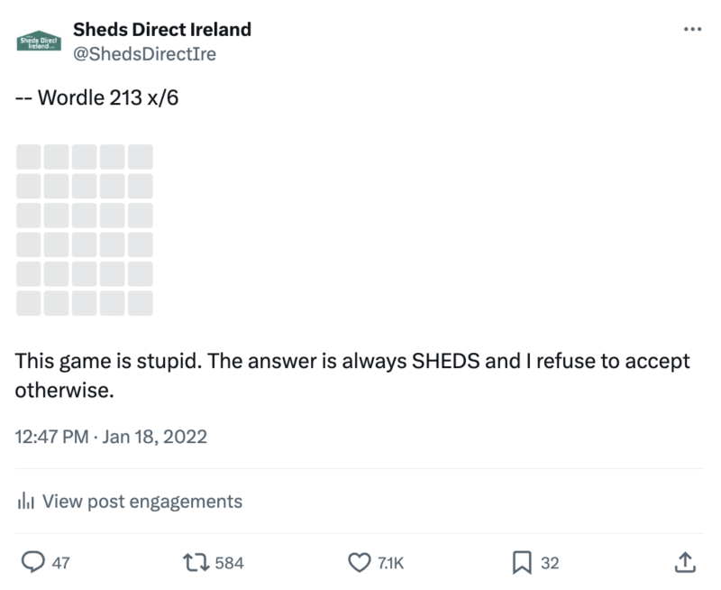 Sheds Direct Ireland Viral Tweet