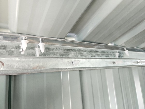 Screw caps inside the shed