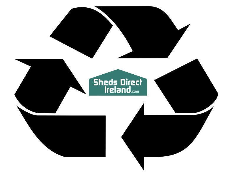 Recycling logo and sheds direct ireland logo