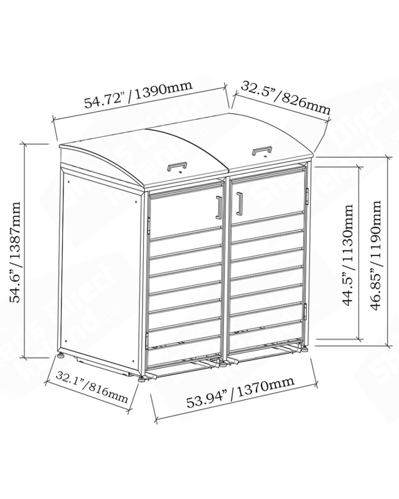 Dimensions for the Double Modular Bin Store