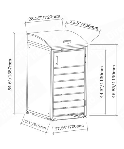 Dimensions for the Single Modular Bin Store