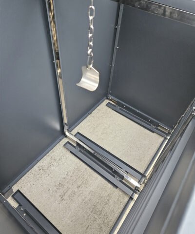 Inside the double-bin version of the modular bin