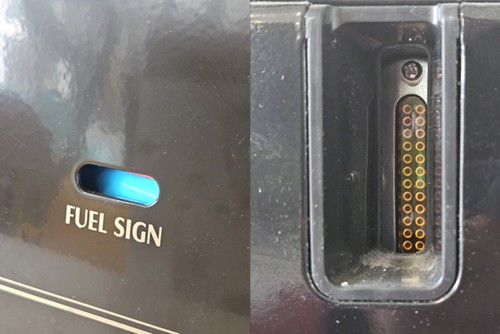 The fuel gauge of the GW290 beside that of the GW240
