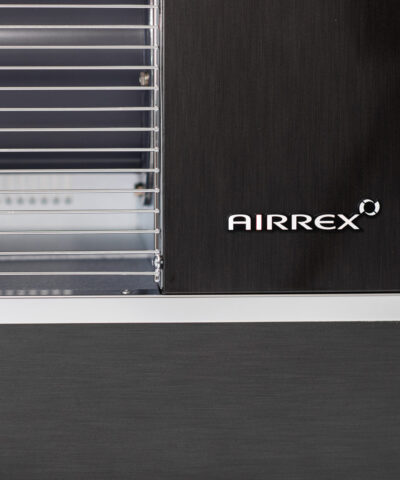 The branding on the casing