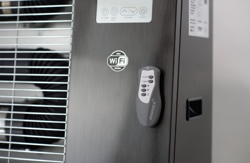 The remote control attached to the body