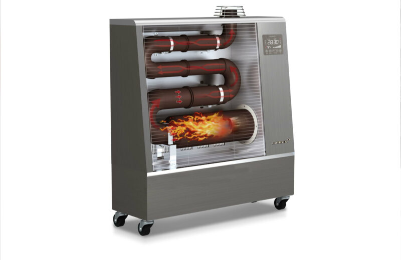A diagram showing how the heat is moved through the heater