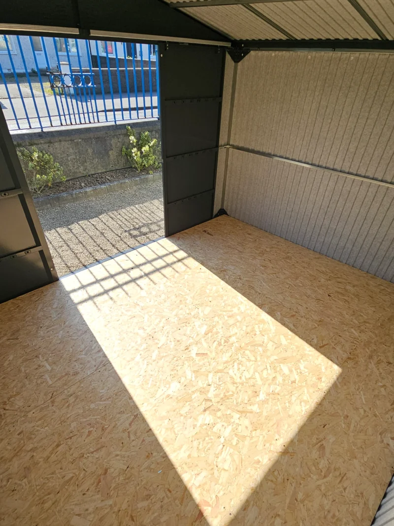 Interior view, looking towards the door of the mammoth shed 12ft x 10ft