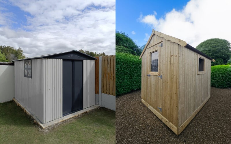 Steel and Wooden sheds that can be used as a bike shed
