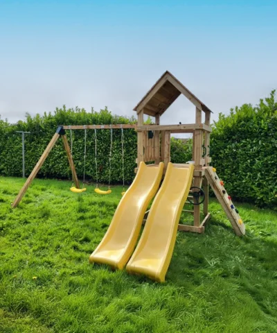 Playhouses and swing sets