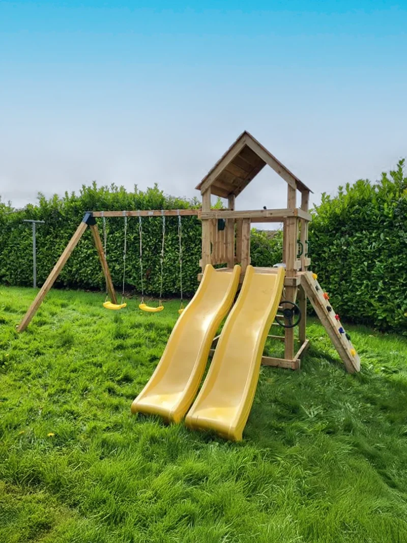 Playhouses and swing sets