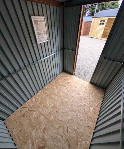 Interior of the premium woodgrain shed