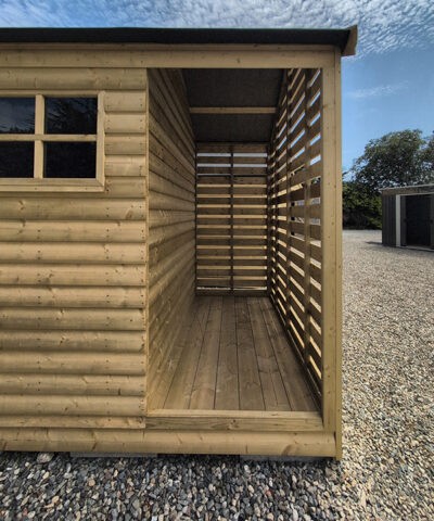 The exposed side of the logstore