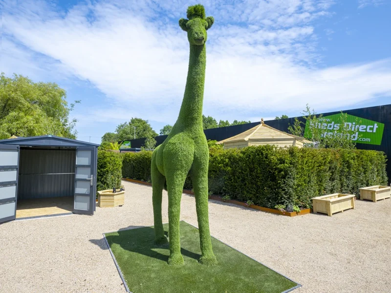 Griffy the Giraffe on the Naas Road Showroom