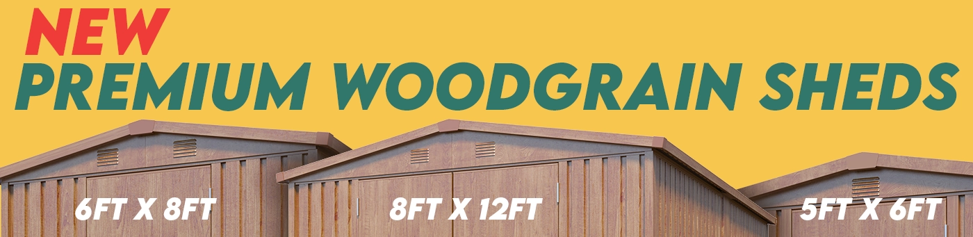 Premium Woodgrain Sheds
