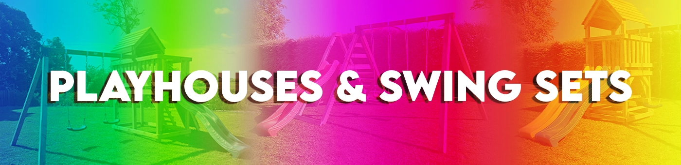 Playhouses and swingsets