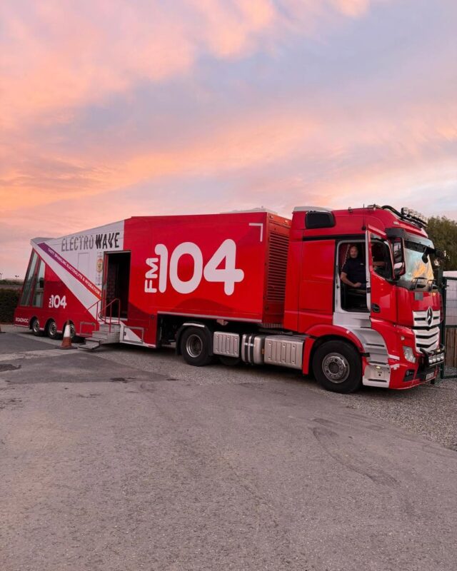 The fm104 Road Hog at Sheds Direct Ireland's showroom at sunrise