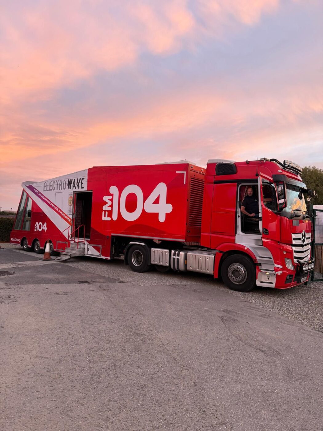 The FM104 Roadcaster at the Sheds Direct Ireland showroom
