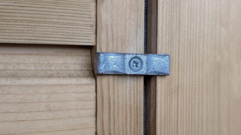 Turn button on an Irish wooden shed
