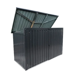 Steel Bin Store with top opening lid