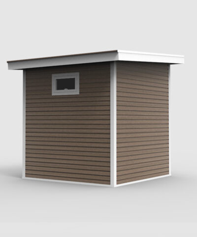 The back of the PVC Bailey Garden Shed