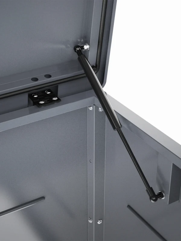 The Gas strut-assist inside the 800L patio box