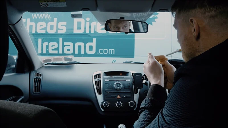 The Sheds Direct Ireland Van in Dublin Crust Movie