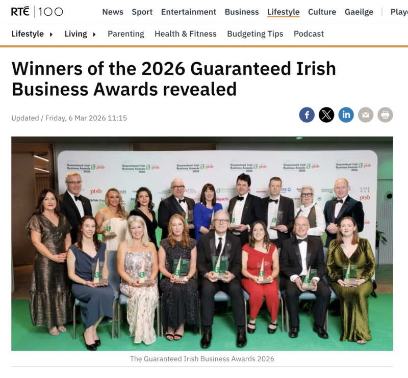 All the winners from the Guaranteed Irish Awards, 2026