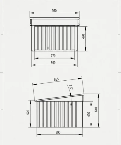 Dimensions of the Robotic Lawnmower Shed