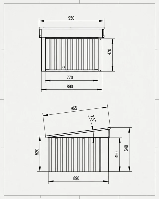 Dimensions of the Robotic Lawnmower Shed