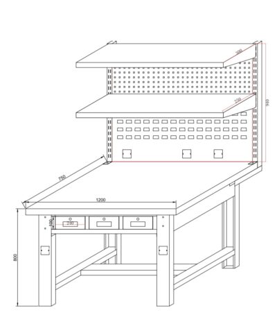 Heavy Duty workbench dimensions
