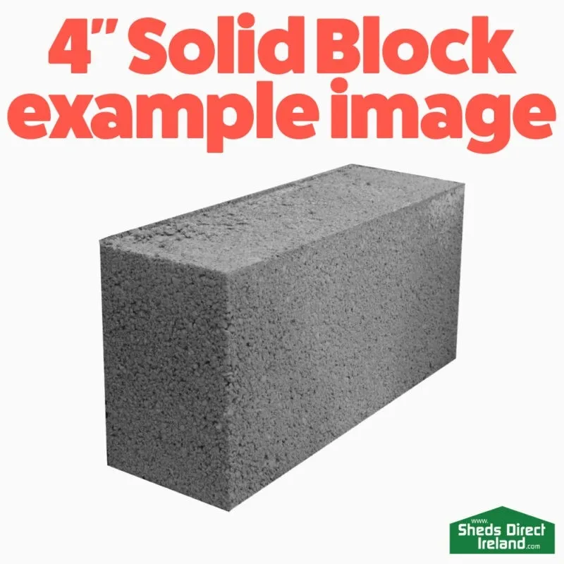 an image of a 4 inch solid concrete block